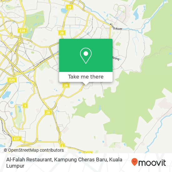 Al-Falah Restaurant, Kampung Cheras Baru map