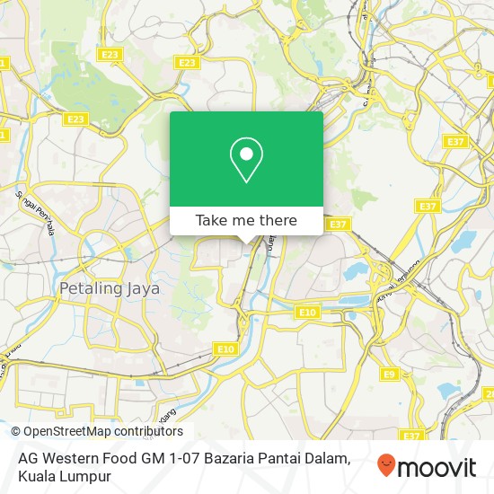 AG Western Food GM 1-07 Bazaria Pantai Dalam map