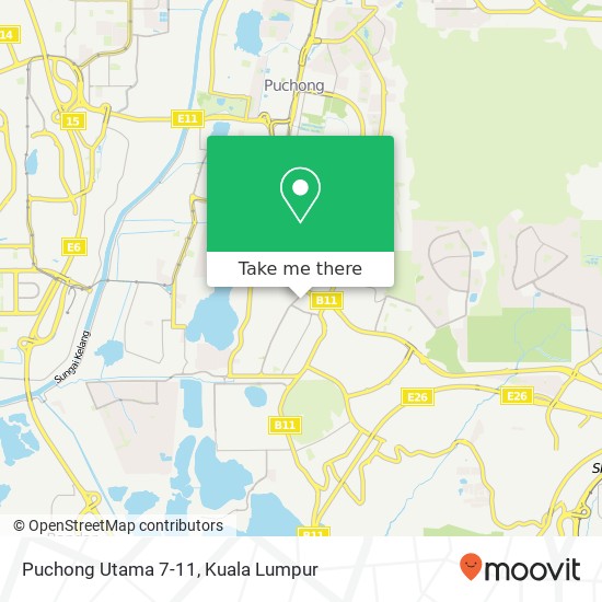 Puchong Utama 7-11 map