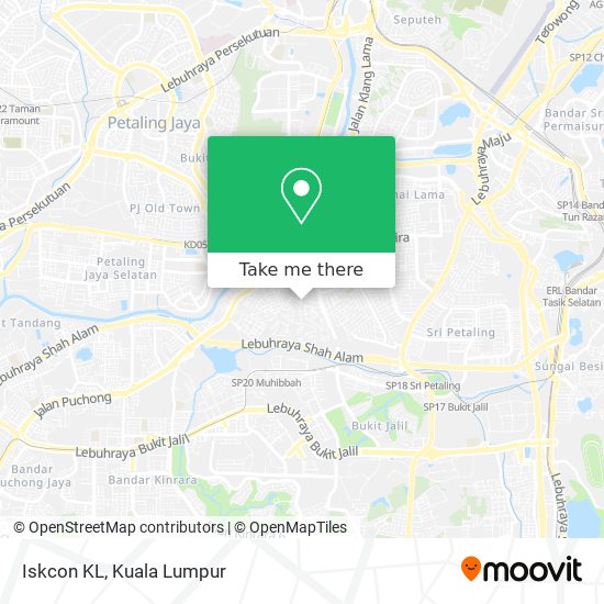 Iskcon KL map