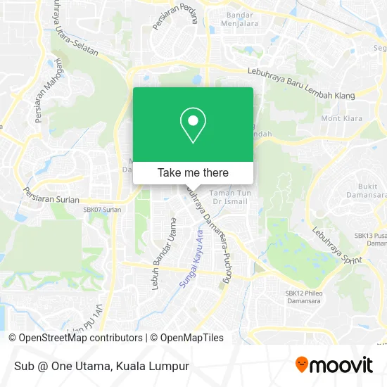 Sub @ One Utama map