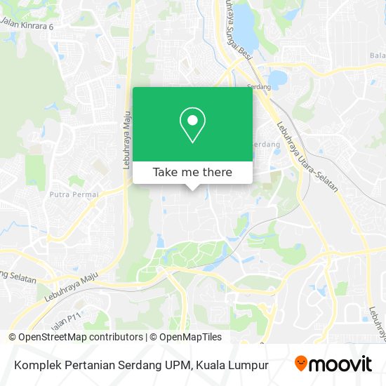 Komplek Pertanian Serdang UPM map