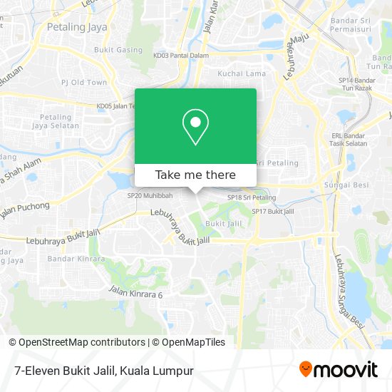 Peta 7-Eleven Bukit Jalil