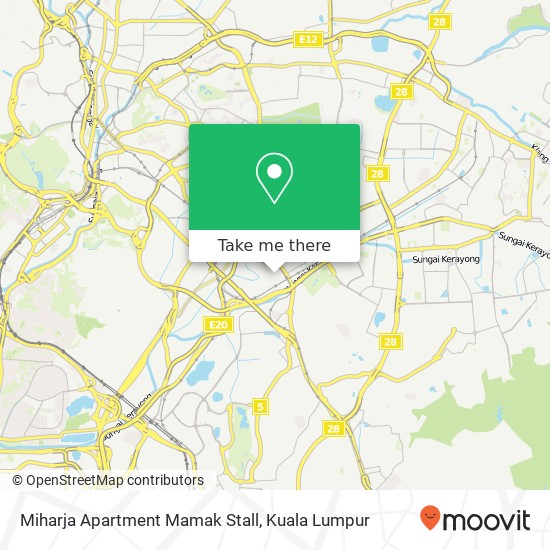 Peta Miharja Apartment Mamak Stall