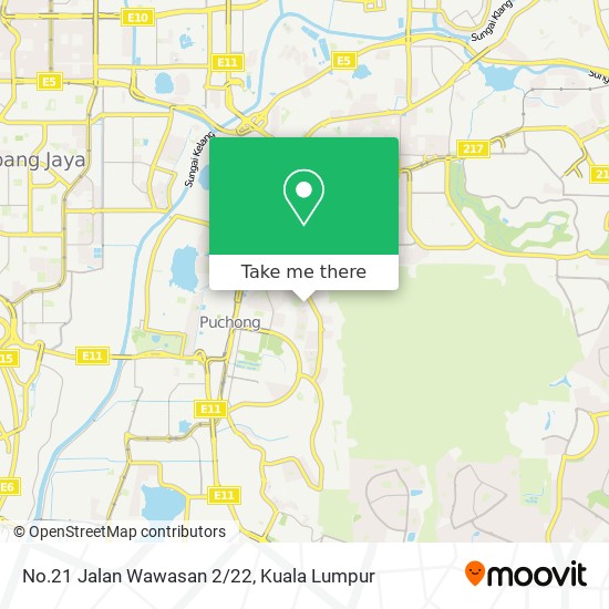 No.21 Jalan Wawasan 2/22 map