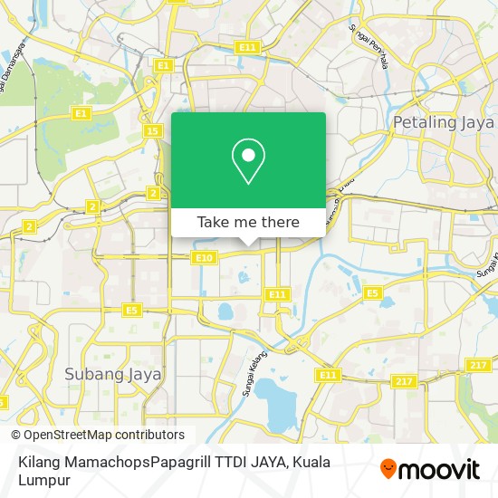Peta Kilang MamachopsPapagrill TTDI JAYA