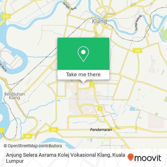Peta Anjung Selera Asrama Kolej Vokasional Klang