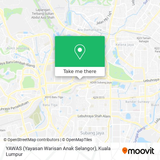 YAWAS (Yayasan Warisan Anak Selangor) map