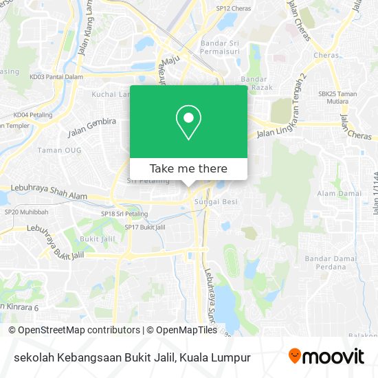 Peta sekolah Kebangsaan Bukit Jalil