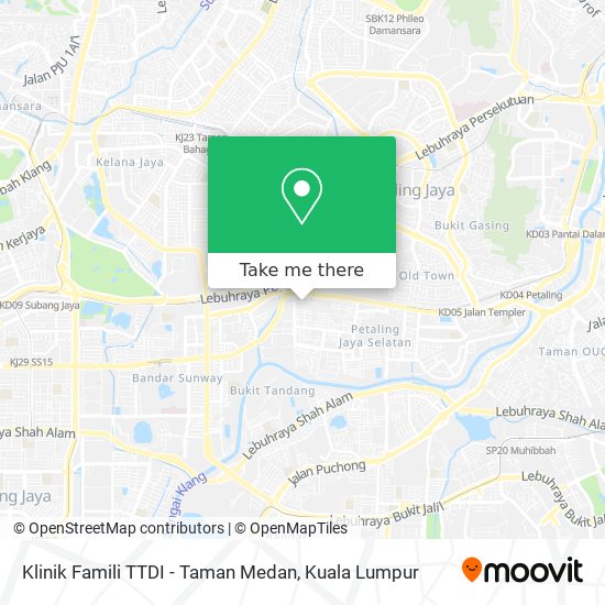 Peta Klinik Famili TTDI - Taman Medan