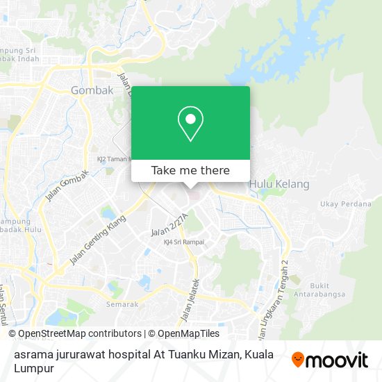 Peta asrama jururawat hospital At Tuanku Mizan