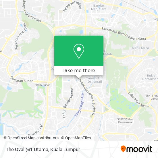 The Oval @1 Utama map