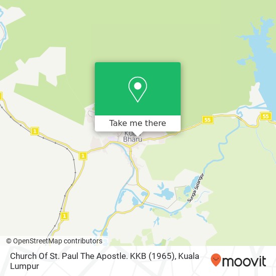 Church Of St. Paul The Apostle. KKB (1965) map