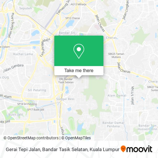 Peta Gerai Tepi Jalan, Bandar Tasik Selatan