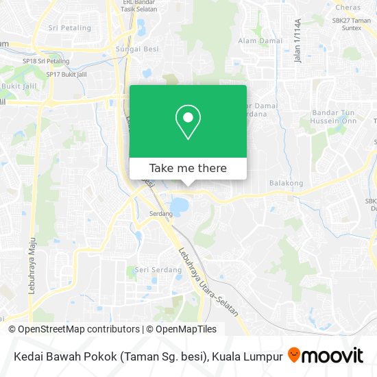 Kedai Bawah Pokok (Taman Sg. besi) map