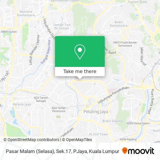 Pasar Malam (Selasa), Sek.17, P.Jaya map