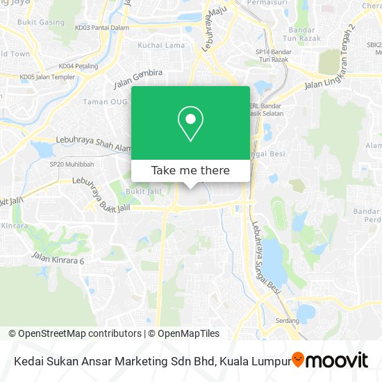 Peta Kedai Sukan Ansar Marketing Sdn Bhd