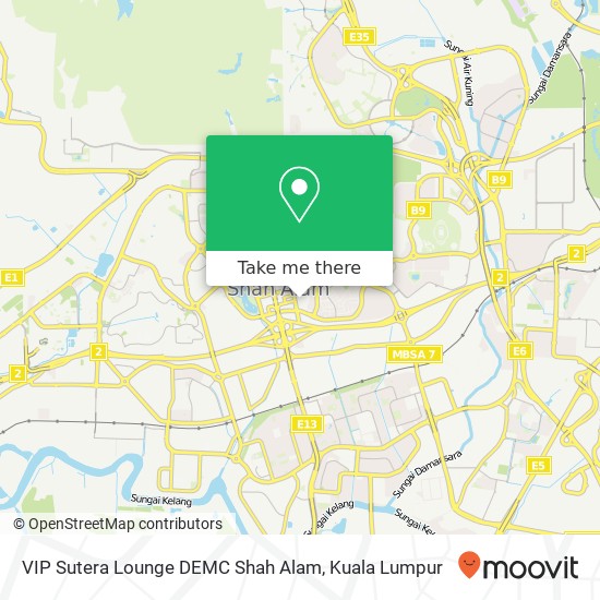 Peta VIP Sutera Lounge DEMC Shah Alam