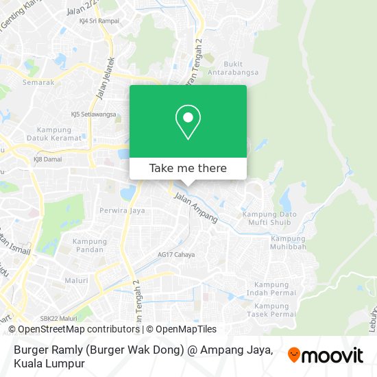 Peta Burger Ramly (Burger Wak Dong) @ Ampang Jaya