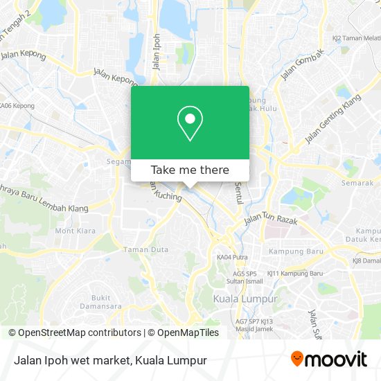 Peta Jalan Ipoh wet market