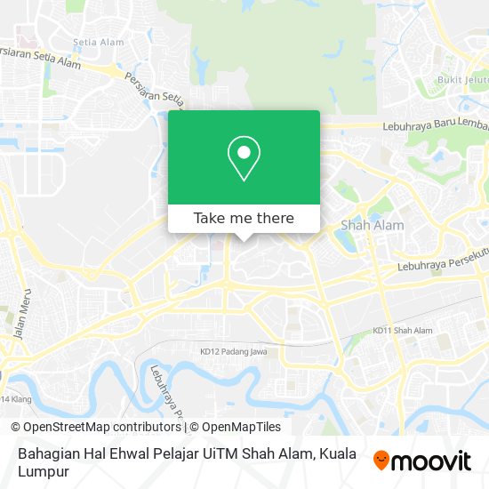 Bahagian Hal Ehwal Pelajar UiTM Shah Alam map