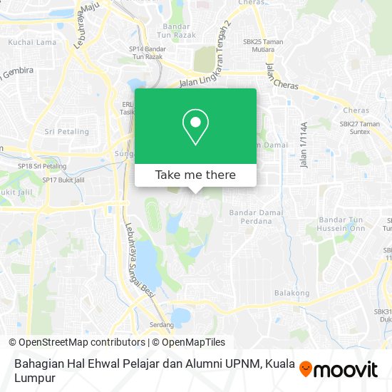 Peta Bahagian Hal Ehwal Pelajar dan Alumni UPNM
