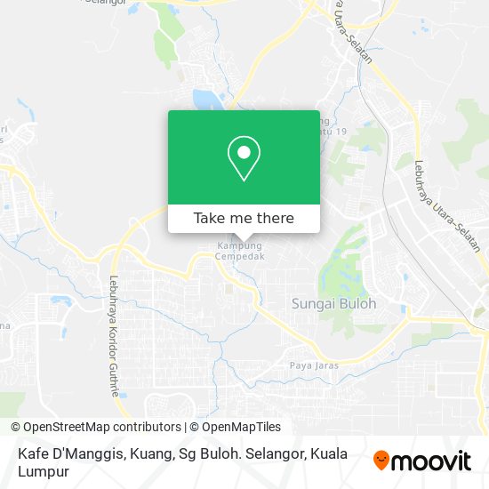 Peta Kafe D'Manggis, Kuang, Sg Buloh. Selangor