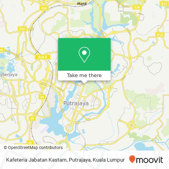 Kafeteria Jabatan Kastam, Putrajaya map