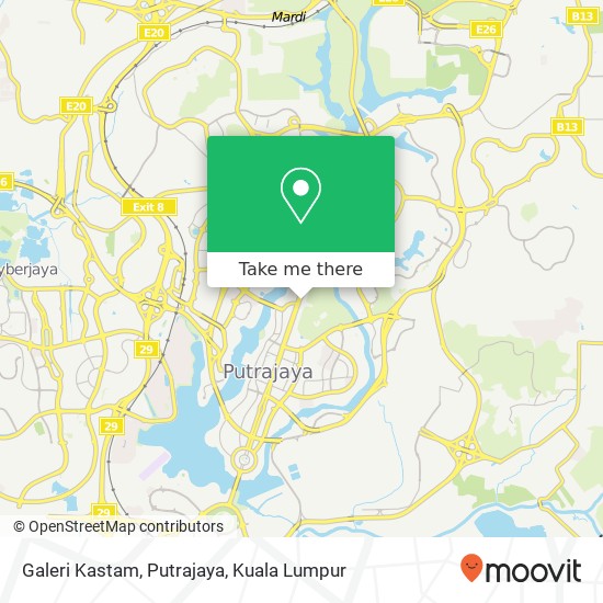 Peta Galeri Kastam, Putrajaya
