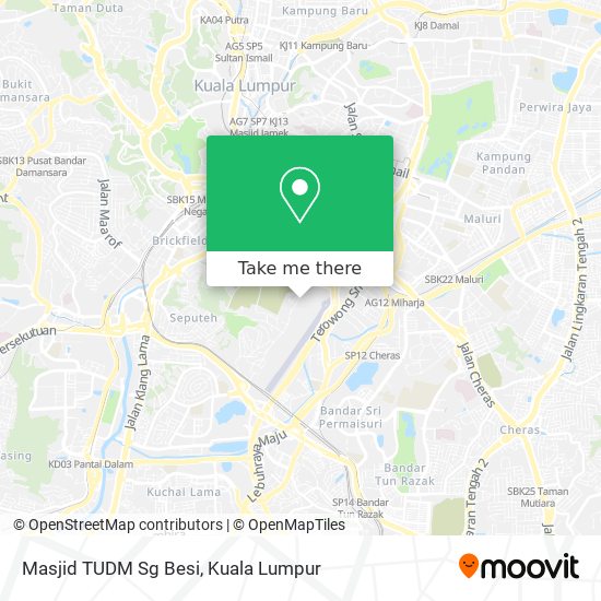 Masjid TUDM Sg Besi map