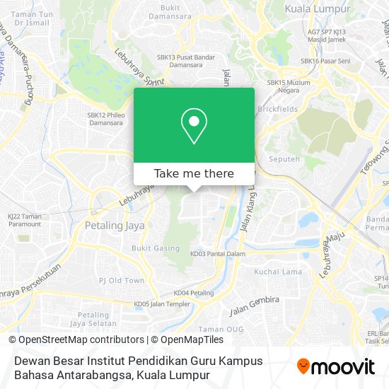 Dewan Besar Institut Pendidikan Guru Kampus Bahasa Antarabangsa map