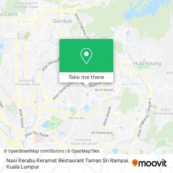 Peta Nasi Kerabu Keramat Restaurant Taman Sri Rampai