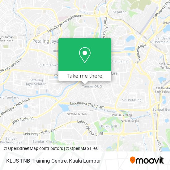 KLUS TNB Training Centre map