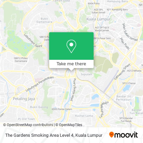The Gardens Smoking Area Level 4 map