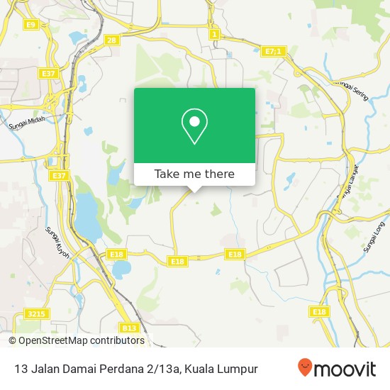 Peta 13 Jalan Damai Perdana 2/13a