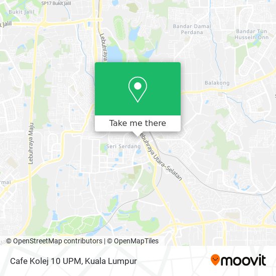 Cafe Kolej 10 UPM map