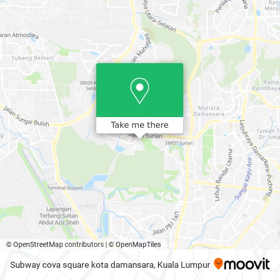 Subway cova square kota damansara map