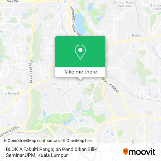 BLOK A,Fakulti Pengajian Pendidikan,Bilik Seminar,UPM map