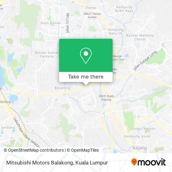 Mitsubishi Motors Balakong map