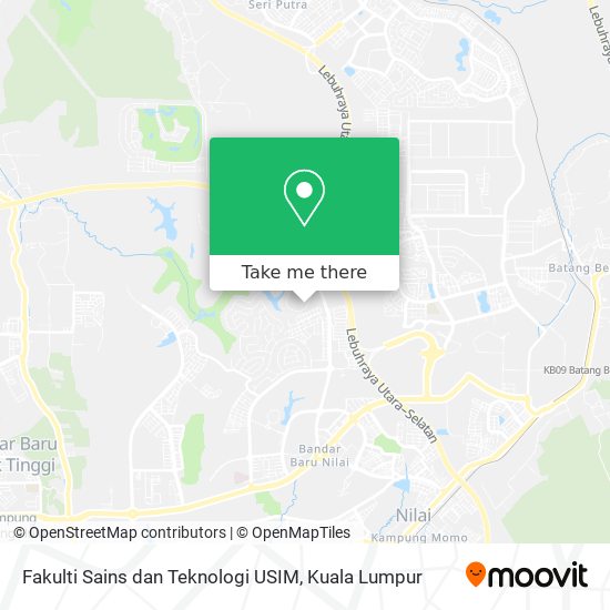 Peta Fakulti Sains dan Teknologi USIM