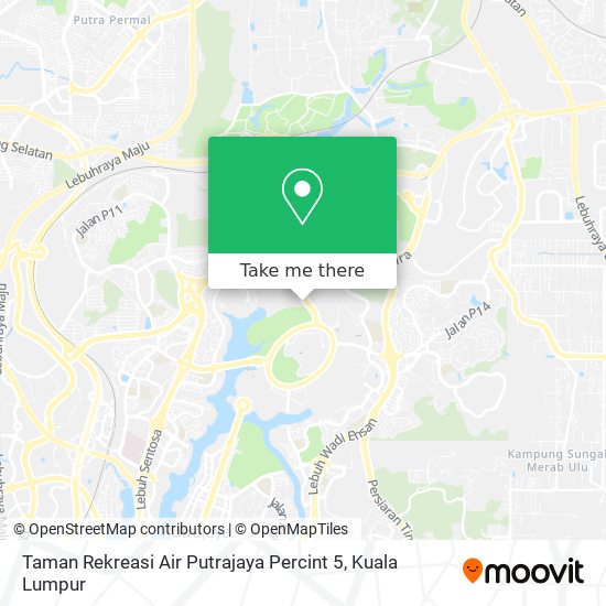 Peta Taman Rekreasi Air Putrajaya Percint 5
