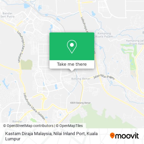 Kastam Diraja Malaysia, Nilai Inland Port map