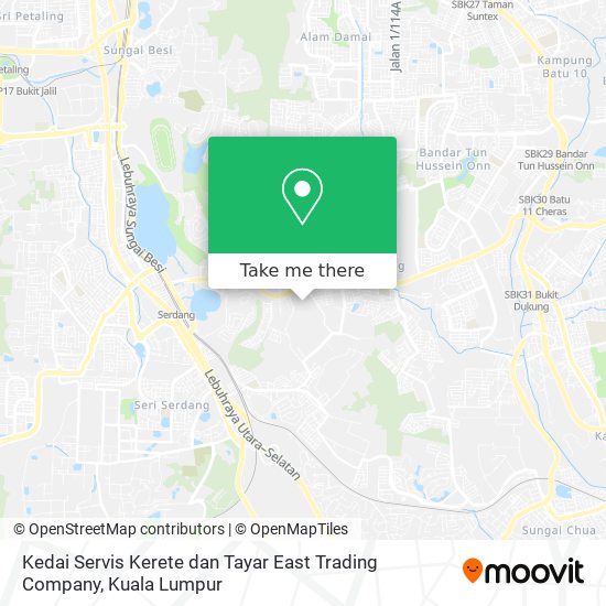 Kedai Servis Kerete dan Tayar East Trading Company map