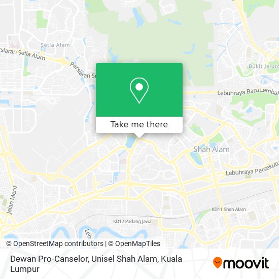 Dewan Pro-Canselor, Unisel Shah Alam map