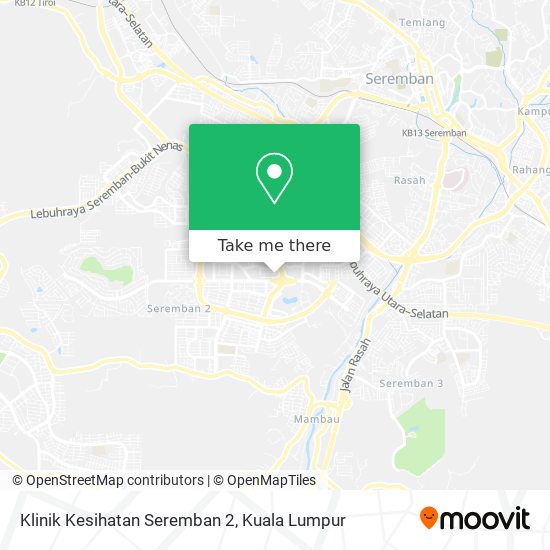 Peta Klinik Kesihatan Seremban 2