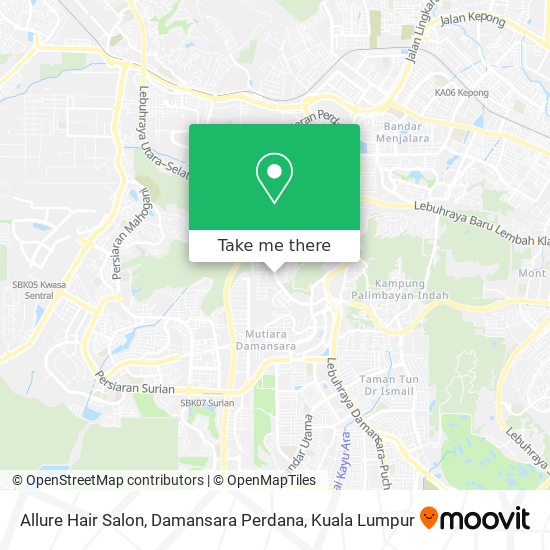 Allure Hair Salon, Damansara Perdana map