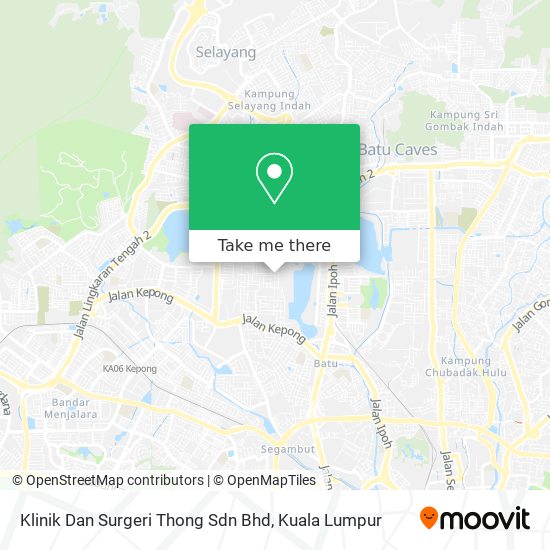 Klinik Dan Surgeri Thong Sdn Bhd map