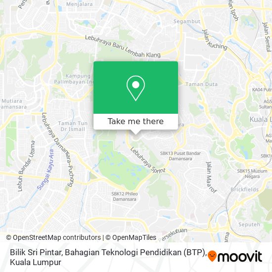 Bilik Sri Pintar, Bahagian Teknologi Pendidikan (BTP) map