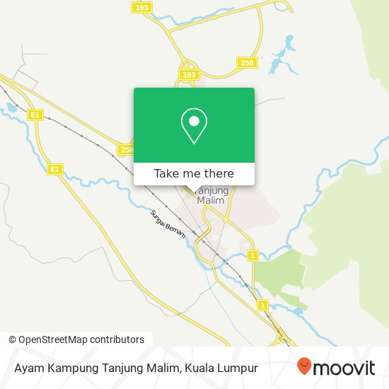 Ayam Kampung Tanjung Malim map