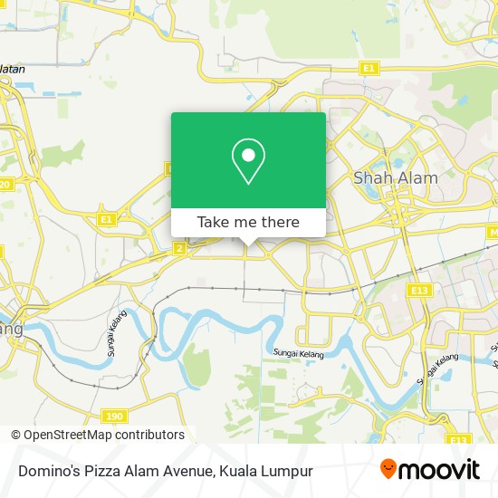 Domino's Pizza Alam Avenue map